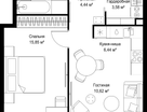 1-к. квартира, 45&nbsp;м²