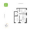2-к. квартира, 49 м²