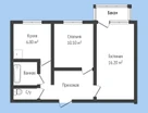 2-к. квартира, 47&nbsp;м²