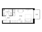 Студия, 27 м²