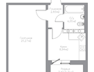 2-к. квартира, 38,8&nbsp;м²