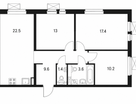 3-к. квартира, 77,7 м²