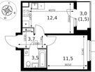 1-к. квартира, 32 м²