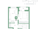 1-к. квартира, 34&nbsp;м²