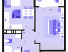 1-к. квартира, 35&nbsp;м²