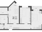 2-к. квартира, 70&nbsp;м²