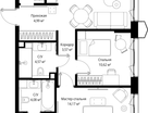 2-к. квартира, 64 м²
