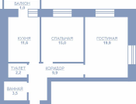 2-к. квартира, 63,4&nbsp;м²