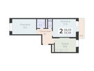 2-к. квартира, 59&nbsp;м²