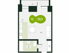 Студия, 30&nbsp;м²
