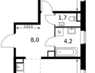 2-к. квартира, 50&nbsp;м²