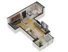1-к. квартира, 39&nbsp;м²