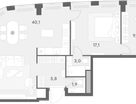1-к. квартира, 77&nbsp;м²