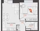 2-к. квартира, 40&nbsp;м²