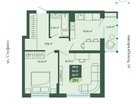 2-к. квартира, 56&nbsp;м²