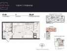 Студия, 32,2&nbsp;м²