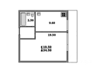 1-к. квартира, 35&nbsp;м²