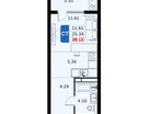 Студия, 28 м²