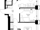 2-к. квартира, 53&nbsp;м²