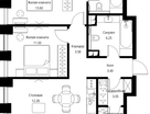 2-к. квартира, 66&nbsp;м²