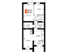 3-к. квартира, 66&nbsp;м²