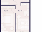 1-к. квартира, 49 м²