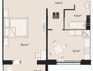 1-к. квартира, 39&nbsp;м²