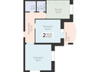 2-к. квартира, 64&nbsp;м²