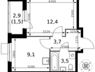 1-к. квартира, 30&nbsp;м²