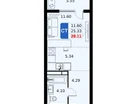 Студия, 28 м²