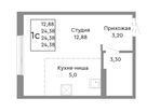 Студия, 26&nbsp;м²
