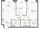 2-к. квартира, 64&nbsp;м²
