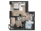 1-к. квартира, 34&nbsp;м²