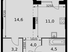 1-к. квартира, 38 м²