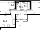 2-к. квартира, 58 м²