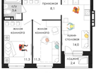 2-к. квартира, 49&nbsp;м²