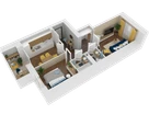 2-к. квартира, 54&nbsp;м²