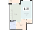 1-к. квартира, 53 м²