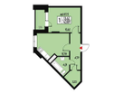 1-к. квартира, 40&nbsp;м²