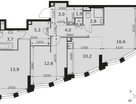 3-к. квартира, 74&nbsp;м²