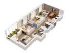 3-к. квартира, 74&nbsp;м²