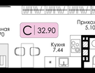 Студия, 32&nbsp;м²