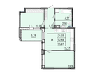 Студия, 55 м²