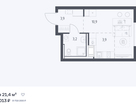 Студия, 21,4 м²