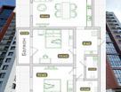 2-к. квартира, 64&nbsp;м²