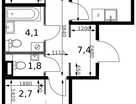 2-к. квартира, 60&nbsp;м²
