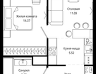 1-к. квартира, 41 м²