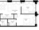 2-к. квартира, 80 м²