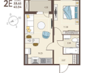 1-к. квартира, 40,6&nbsp;м²