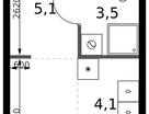 Студия, 21&nbsp;м²